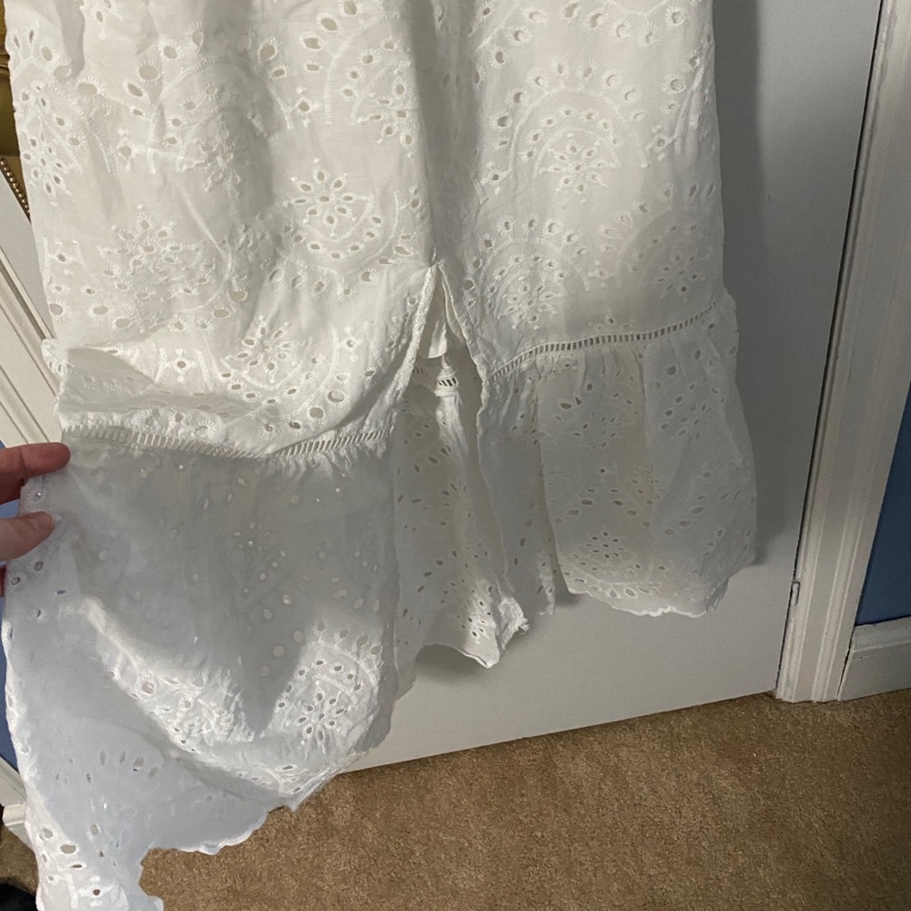White Eyelet Lace Dress - Picture 3 of 4